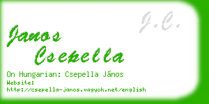 janos csepella business card